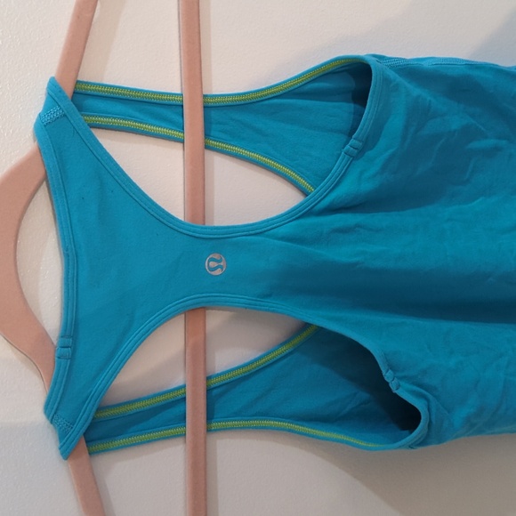 Size 4 Lululemon Cool racer back tank, kayak blue 💙 - Picture 5 of 6